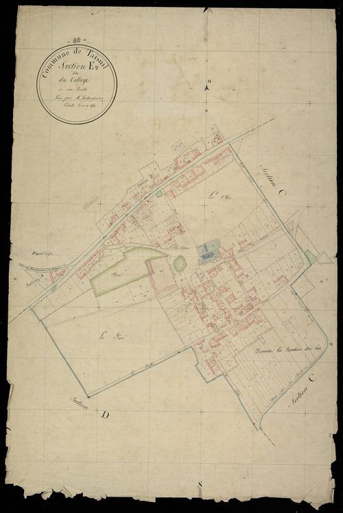 Plan du cadastre napoléonien - Namps-Maisnil (Taisnil) : Chef-lieu (Le), E