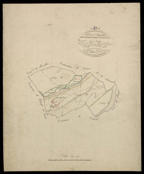 Plan du cadastre napoléonien - Namps-Maisnil (Rumaisnil) : tableau d'assemblage
