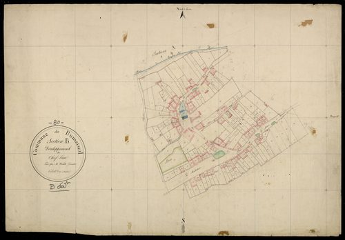 Plan du cadastre napoléonien - Namps-Maisnil (Rumaisnil) : Chef-lieu (Le), B développement