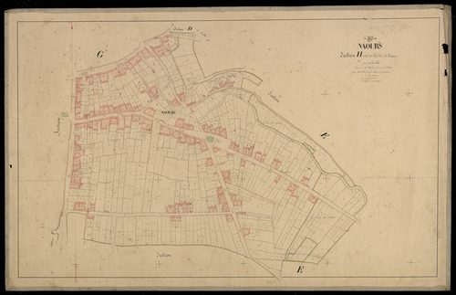Plan du cadastre napoléonien - Naours : Chef-lieu (Le) ; Mazures (Les), H