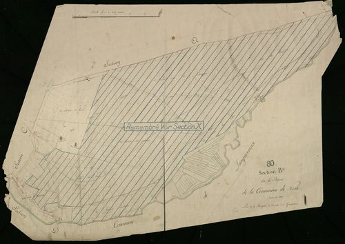 Plan du cadastre napoléonien - Nesle : Bipont (Le), B