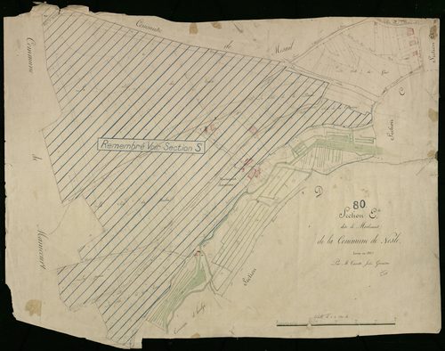 Plan du cadastre napoléonien - Nesle : Morlimont, E