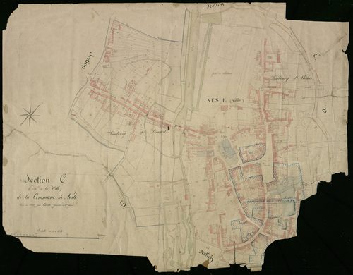 Plan du cadastre napoléonien - Nesle : Ville (La), C