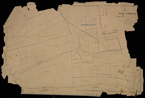 Plan du cadastre napoléonien - Nesle-L'hopital : Vieux Moulin (Le), A