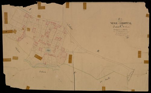 Plan du cadastre napoléonien - Nesle-L'hopital : Chef-lieu (Le), C2