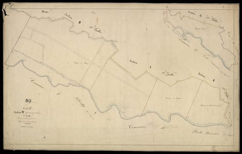 Plan du cadastre napoléonien - Neslette : Mont Blanc (Le), B2