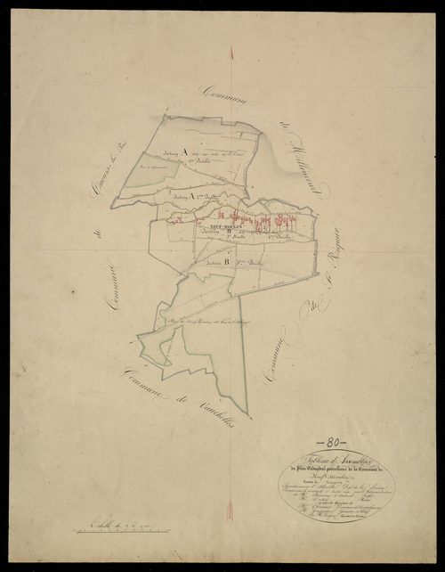 Plan du cadastre napoléonien - Neufmoulin (Neuf-Moulin) : tableau d'assemblage