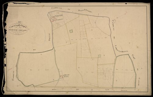 Plan du cadastre napoléonien - Neuilly-L'hopital : Halloy (Le) ; Chef-lieu (Le), A1