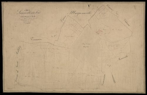 Plan du cadastre napoléonien - Neuville-Aux-Bois (Laneuville-aux-Bois) : section unique 1ère feuille