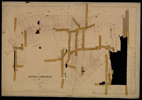 Plan du cadastre napoléonien - Neuville-Coppegueule (Neuville Coppegueule) : Chef-lieu (Le), D