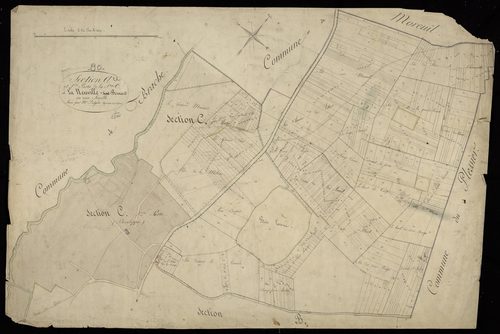 Plan du cadastre napoléonien - Neuville-Sire-Bernard (La) (La Neuville-Sire-Bernard) : A e t C1