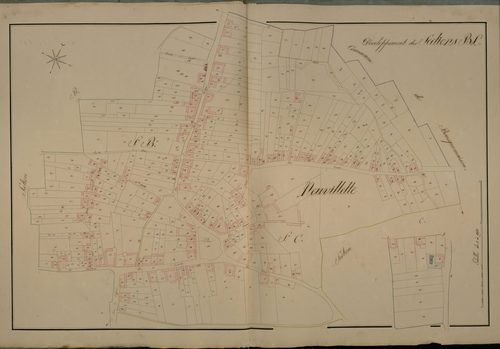 Plan du cadastre napoléonien - Neuvillette : B2 et C2