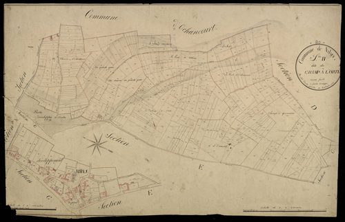 Plan du cadastre napoléonien - Nibas : Champ à l'Hortie (Le), B