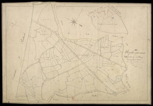 Plan du cadastre napoléonien - Noyelles-sur-Mer (Noyelle sur Mer) : Village (Le), A3 et A1 développement