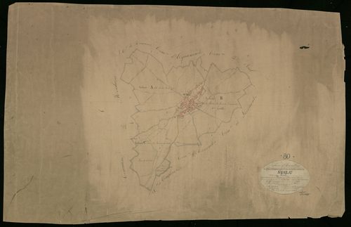 Plan du cadastre napoléonien - Nurlu : tableau d'assemblage