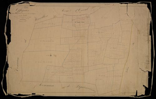 Plan du cadastre napoléonien - Offignies : Prés Grare (Les) ; Moulin d'Offignies (Le), B