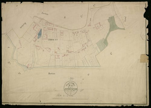 Plan du cadastre napoléonien - Offoy : Longue Pature (La), B3 (correspond au développement d'une partie de B2)