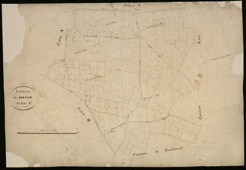 Plan du cadastre napoléonien - Pertain : C