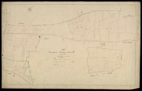 Plan du cadastre napoléonien - Oneux (Oneux et Neuville) : Village (Le), B1