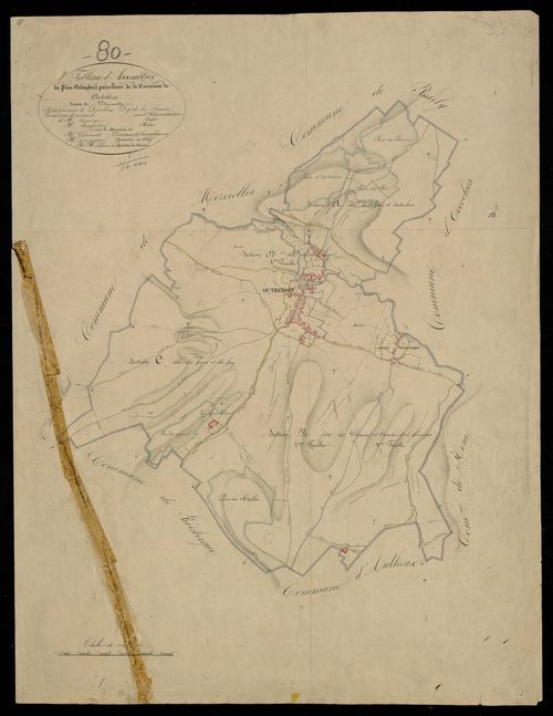 Plan du cadastre napoléonien - Outrebois : tableau d'assemblage
