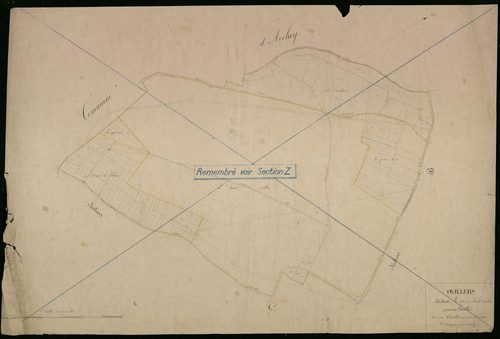 Plan du cadastre napoléonien - Ovillers-la-Boisselle (Ovillers) : Haut Ovillers (Le), A