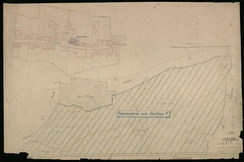 Plan du cadastre napoléonien - Ovillers-la-Boisselle (Ovillers) : Bas Ovillers (Le), C1 et partie développée de C1