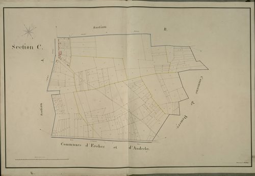 Plan du cadastre napoléonien - Parvillers-le-Quesnoy (Quesnoy (Le)) : C