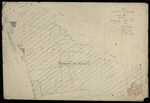 Plan du cadastre napoléonien - Parvillers-le-Quesnoy (Le Quesnoy) : B