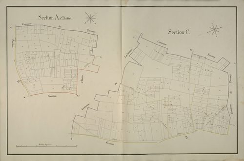 Plan du cadastre napoléonien - Parvillers-le-Quesnoy (Parvillers) : A2 et C