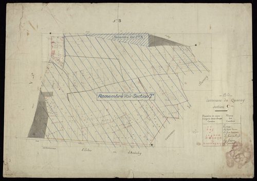 Plan du cadastre napoléonien - Parvillers-le-Quesnoy (Le Quesnoy) : C