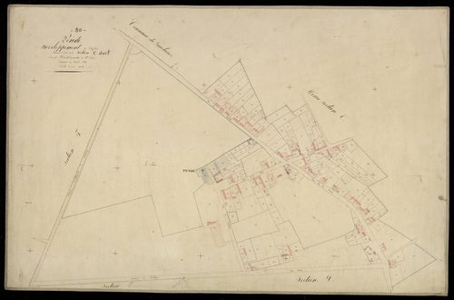 Plan du cadastre napoléonien - Pende : Chef-lieu (Le), C développement
