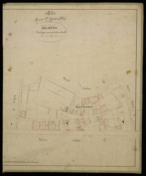 Plan du cadastre napoléonien - Peronne (Allaines) : Mont-Saint-Quentin, C développement
