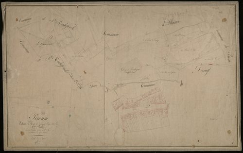 Plan du cadastre napoléonien - Peronne : Faubourgs de Bretagne et de Paris (Les), A1 et partie développée de A1