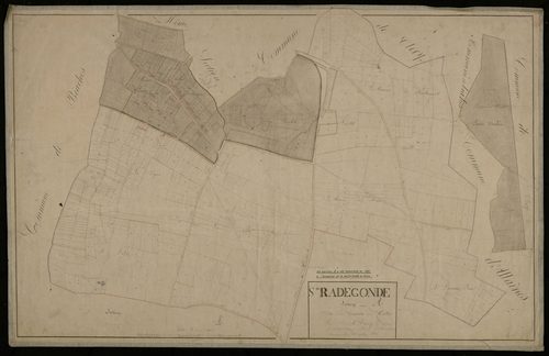 Plan du cadastre napoléonien - Peronne (Sainte-Radegonde) : Hameau de Halles (Le), A et partie détachée de A