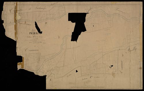 Plan du cadastre napoléonien - Picquigny : Marais (Le), A