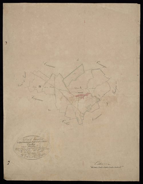 Plan du cadastre napoléonien - Piennes-Onvillers (Onvillers) : tableau d'assemblage