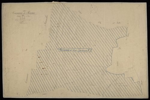 Plan du cadastre napoléonien - Piennes-Onvillers (Piennes) : Centre (Le), B1