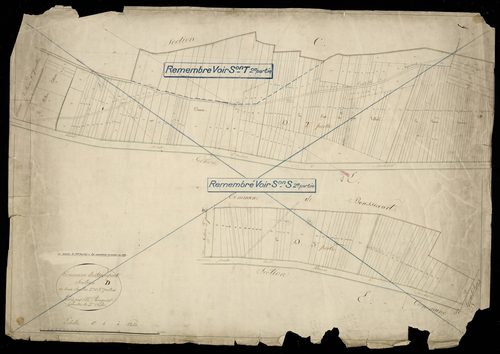 Plan du cadastre napoléonien - Pierrepont-sur-Avre (Pierrepont) : D2 et D3