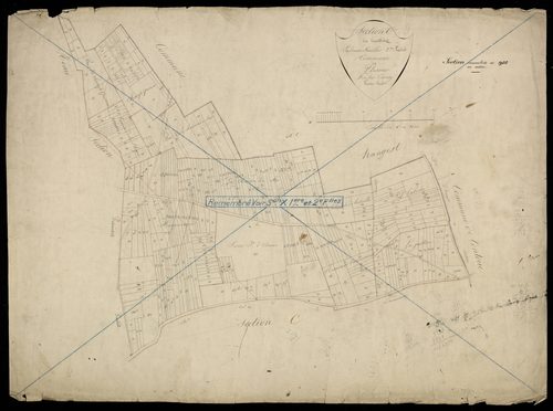 Plan du cadastre napoléonien - Plessier-Rozainvillers (Le) (Le Plessier) : Cimetière (Le), B2