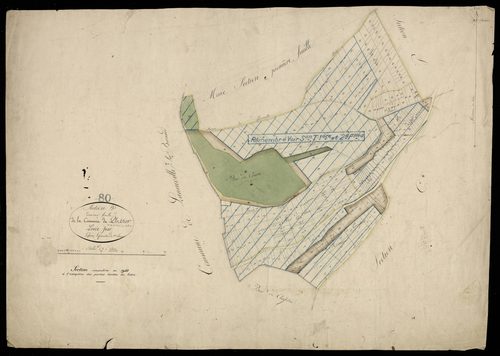 Plan du cadastre napoléonien - Plessier-Rozainvillers (Le) (Le Plessier) : D2