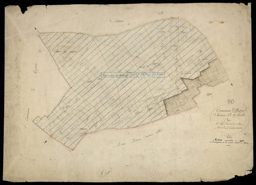 Plan du cadastre napoléonien - Plessier-Rozainvillers (Le) (Le Plessier) : A1