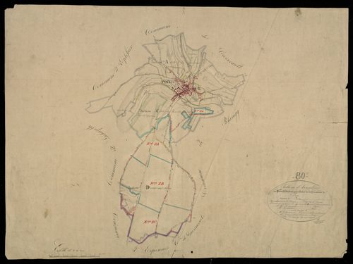 Plan du cadastre napoléonien - Poix-De-Picardie (Poix) : tableau d'assemblage