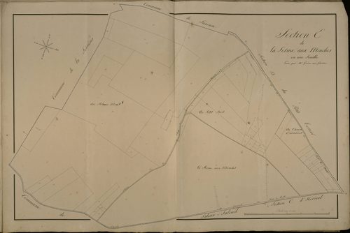 Plan du cadastre napoléonien - Pont-de-Metz : Ferme aux Mouches (La), E