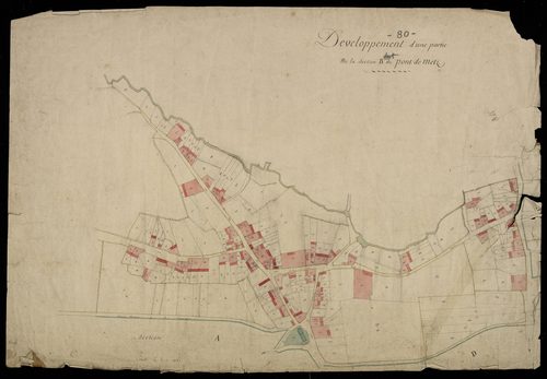 Plan du cadastre napoléonien - Pont-de-Metz : B développement