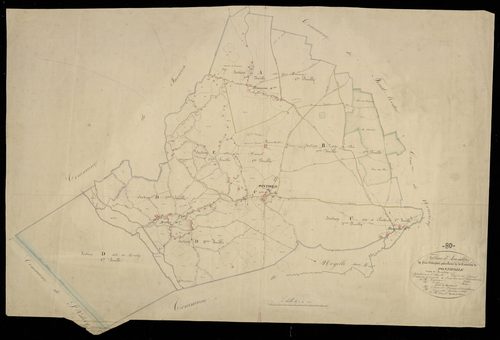 Plan du cadastre napoléonien - Ponthoile : tableau d'assemblage