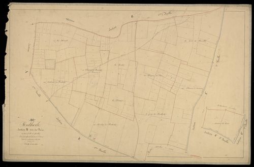 Plan du cadastre napoléonien - Ponthoile : Bois (les), B2
