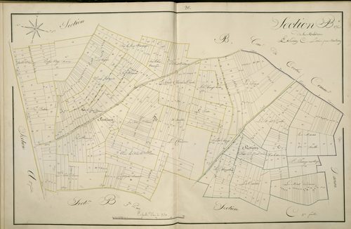 Plan du cadastre napoléonien - Atlas cantonal - Pont-Noyelles (Pont Noyelles) : Maladerie (La), B2 et C1