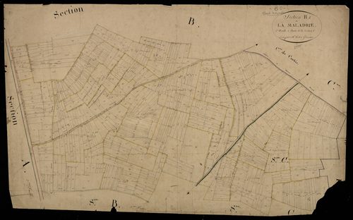 Plan du cadastre napoléonien - Pont-Noyelles (Pont) : Maladrie (La), B2 et une partie de C