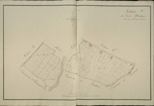 Plan du cadastre napoléonien - Pont-Remy (Pont-de-Rémy) : Terres Madame (Les), F1