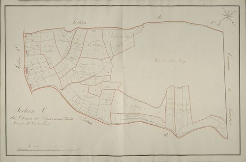 Plan du cadastre napoléonien - Pont-Remy (Pont-de-Rémy) : Chemin des Prieurs (Le), C
